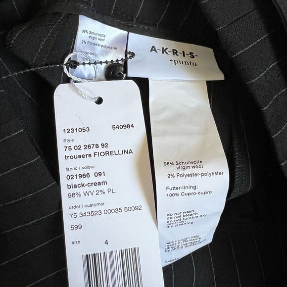 NWT Akris Punto Fiorellina belted techno‎ crepe Bermuda shorts Size 4 - Picture 6 of 8